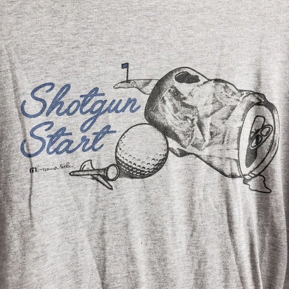 Travis Mathew Mens Size Small Gray Shotgun Start Golf Shirt - Picture 2 of 7